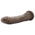 Dr. Skin 8,5 - realistin ruskea dildo, imukuppi (20,5cm)