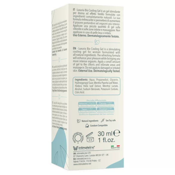 Intimateline Luxuria BIO - viilentävä kiihottava geeli naisille (30 ml)