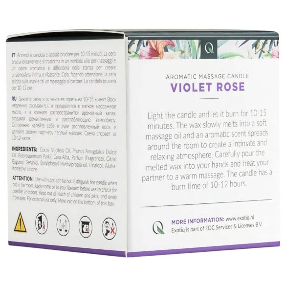 Exotiq Violet Rose - hierontakynttilä - 60g