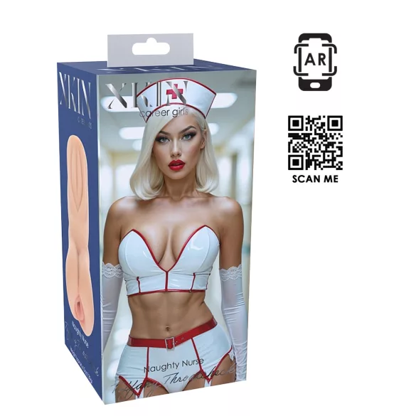 XKIN Tiffany Throatcheck - aidonnäköinen tekopillu-masturbaattori (nude)