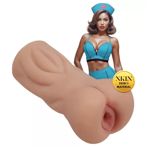 XKIN Naughty Nurse Trixie - aidonnäköinen tekovagina‑masturbaattori (luonnollinen)