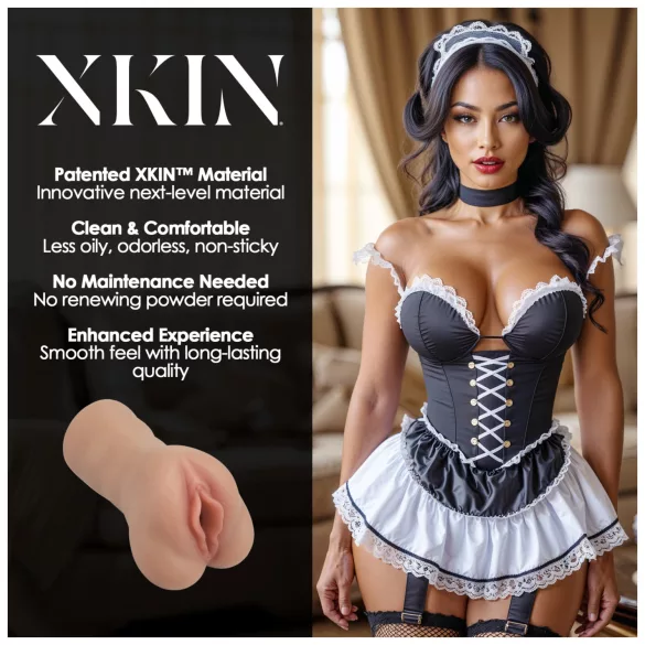 XKIN Maid Lacey - elävän tuntuinen tekovagina-masturbaattori (nude)