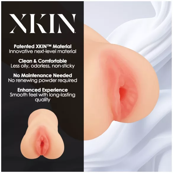 XKIN - aidon tuntuinen tekovagina-masturboija - M (nude)