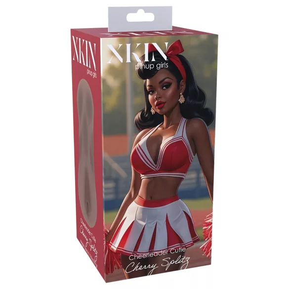 XKIN Cheerleader Cherry - aidonnäköinen tekovagina-masturbaattori (tumma luonnollinen)