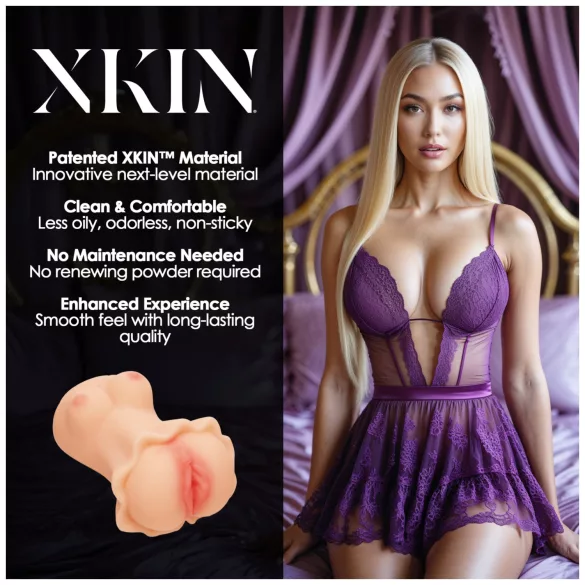 XKIN Enchantment Elise - aidontuntuinen tekovagina-masturbaattori (nude)