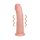 REALROCK - Imukupilla varustettu vibraattori - luonnollinen (20,5 cm)