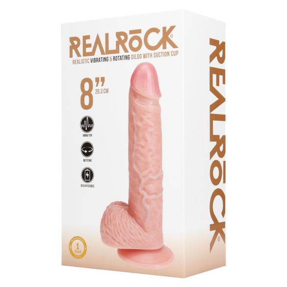 REALROCK - pyörivä vibraattori - luonnollinen (20,5cm)