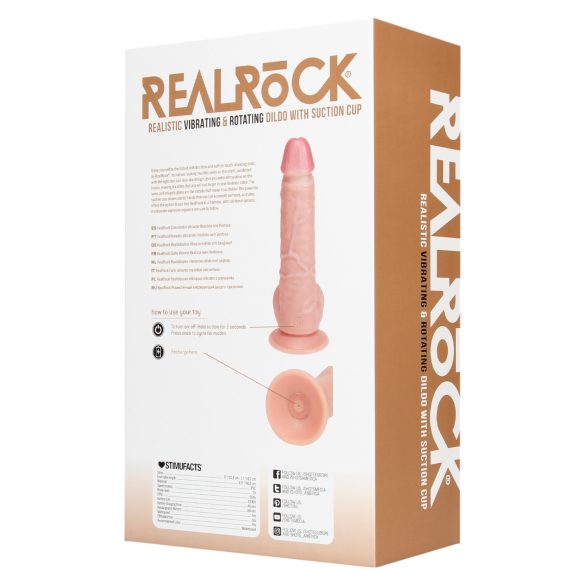 REALROCK - pyörivä vibraattori - luonnollinen (20,5cm)