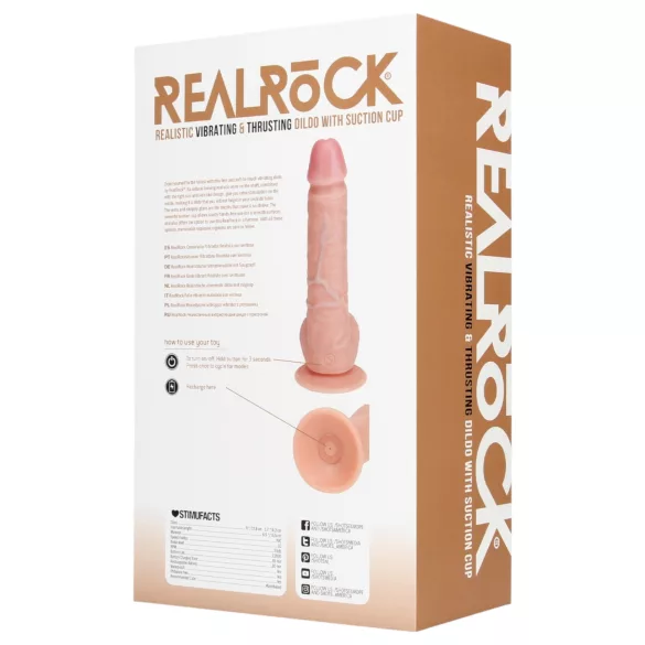 RealRock - sauva vibraattori tapakupilla - realistinen iho - 20,5 cm