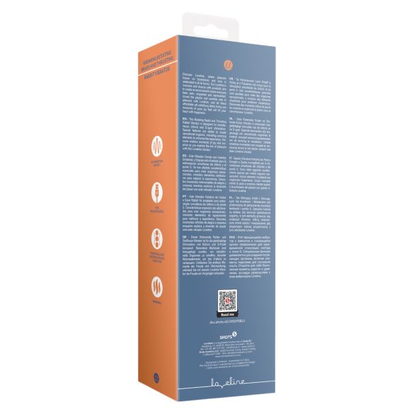 Loveline - lämmitettävä työntävä vibraattori - sininen