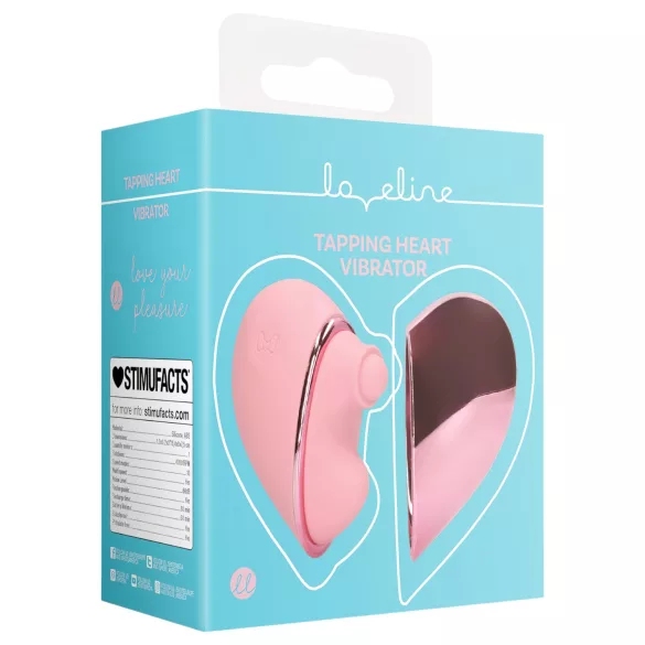 Loveline Tapping Heart - klitoriskiihotin vibraattori ladattava pinkki
