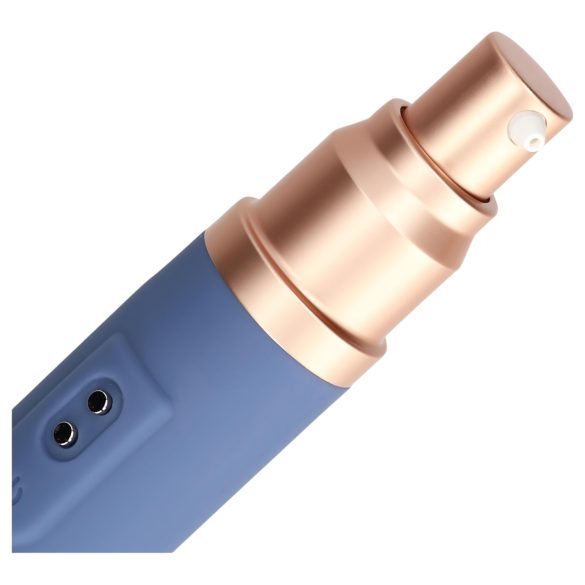 Loveline Travel - ladattava vibraattori liukuvoide säiliöllä - sininen