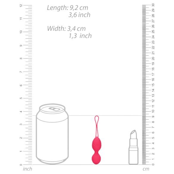 Loveline - värisevä geishakuula - uritettu pinta - pinkki