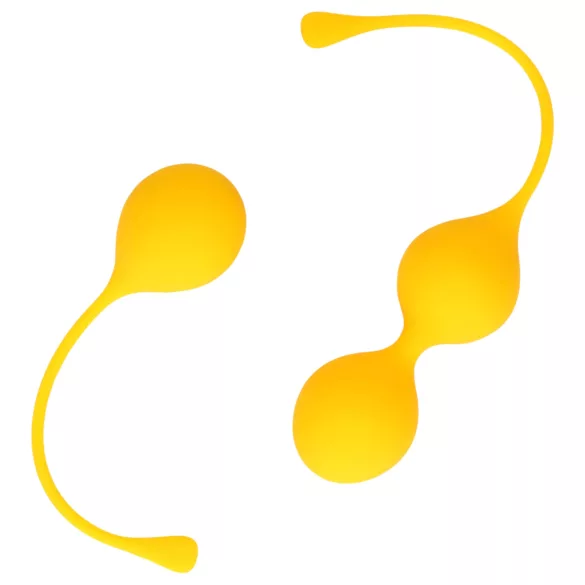 Loveline - geishakuulasetti - 2 osaa - silikoni - keltainen