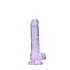 RealRock - realistinen dildo - läpinäkyvä lila 17cm