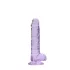 RealRock - realistinen dildo - läpinäkyvä lila 17cm