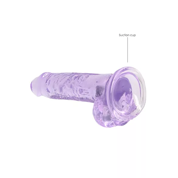 RealRock - realistinen dildo - läpinäkyvä lila 17cm
