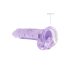 REALROCK - läpinäkyvä realistinen dildo - violetti (17 cm)