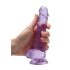 REALROCK - läpinäkyvä realistinen dildo - violetti (17 cm)
