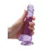 RealRock - realistinen dildo - läpinäkyvä lila 17cm