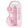 REALROCK - läpinäkyvä realistinen dildo - pinkki (17 cm)
