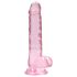 REALROCK - läpinäkyvä realistinen dildo - pinkki (17 cm)