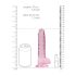 REALROCK - läpinäkyvä realistinen dildo - pinkki (17 cm)