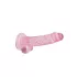 RealRock - läpinäkyvä realistinen dildo - pinkki 17cm