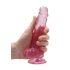 REALROCK - läpinäkyvä realistinen dildo - pinkki (17 cm)