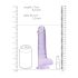 RealRock - läpinäkyvä realistinen dildo - violetti 19cm