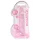 RealRock - realistinen dildo - läpinäkyvä pinkki 19cm