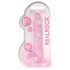 REALROCK - läpinäkyvä elävä dildo - pinkki (19 cm)