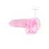 REALROCK - läpinäkyvä elävä dildo - pinkki (19 cm)