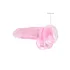 RealRock - realistinen dildo - läpinäkyvä pinkki 19cm
