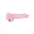 RealRock - realistinen dildo - läpinäkyvä pinkki 19cm