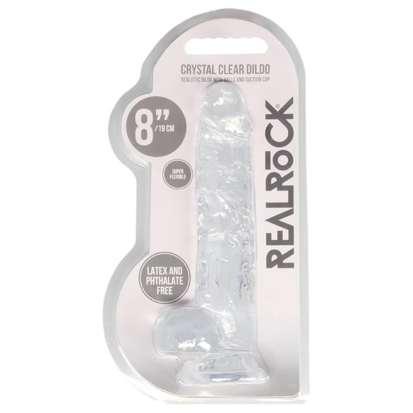 REALROCK - läpinäkyvä realistinen dildo - kirkas (19 cm)