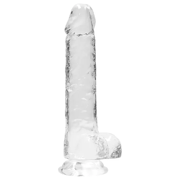 RealRock - realistinen dildo - läpinäkyvä - 19 cm
