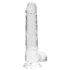 REALROCK - läpinäkyvä realistinen dildo - kirkas (19 cm)