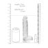 REALROCK - läpinäkyvä realistinen dildo - kirkas (19 cm)
