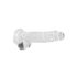 REALROCK - läpinäkyvä realistinen dildo - kirkas (19 cm)