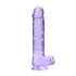 RealRock - läpinäkyvä realistinen dildo - lila 22cm