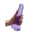 RealRock - läpinäkyvä realistinen dildo - lila 22cm