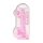 RealRock - aito dildo - läpinäkyvä pinkki 22cm