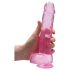 RealRock - aito dildo - läpinäkyvä pinkki 22cm