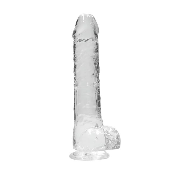 RealRock - realistinen dildo - läpinäkyvä - 22 cm