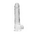 RealRock - realistinen dildo - läpinäkyvä - 22 cm