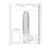 REALROCK - läpinäkyvä realistinen dildo - läpinäkyvä (22cm)