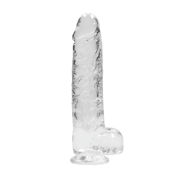RealRock - realistinen dildo - läpinäkyvä - 22 cm