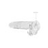 REALROCK - läpinäkyvä realistinen dildo - läpinäkyvä (22cm)