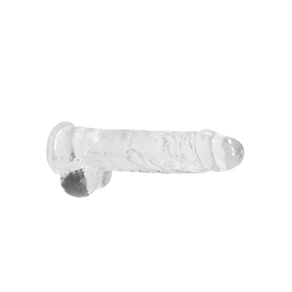 RealRock - realistinen dildo - läpinäkyvä - 22 cm